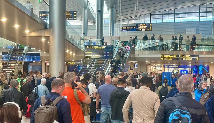 Die Folge in Kopenhagen: Flugchaos.