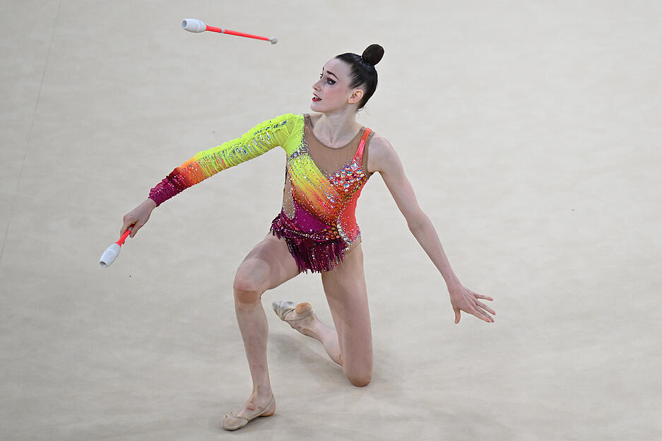 Rhythmische Sportgymnastik, Turnen: Gold für Darja Varfolomeev im Einzel-Mehrkampf.