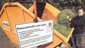 H&auml;ckselplatz Talheim: Die neue Sammlung wird gut angenommen. Schon im ersten Jahr kamen im Landkreis 2400 Tonnen Material zusammen.Foto: Dittmar Dirks