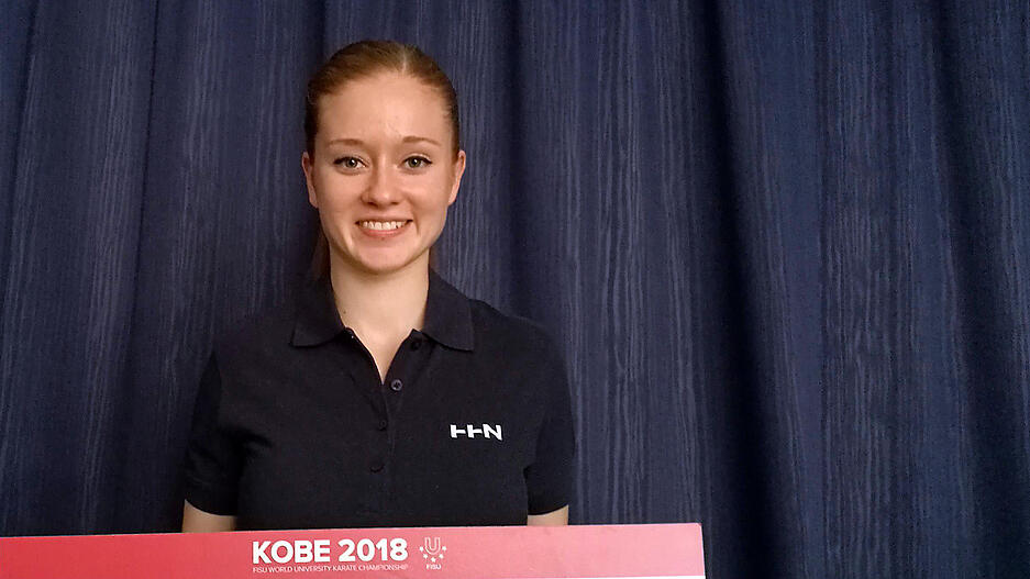 Platz f&uuml;nf bei der Karate-Studentenweltmeisterschaft im japanischen Kobe und Silber beim Goju-Ryu Europacup in Portugal sind f&uuml;r die BWL, Kultur-, Freizeit- und Sportmanagement-Studentin nur weitere Zwischenschritt. Das gro&szlig;e Ziel: Die Olympischen Spiele.