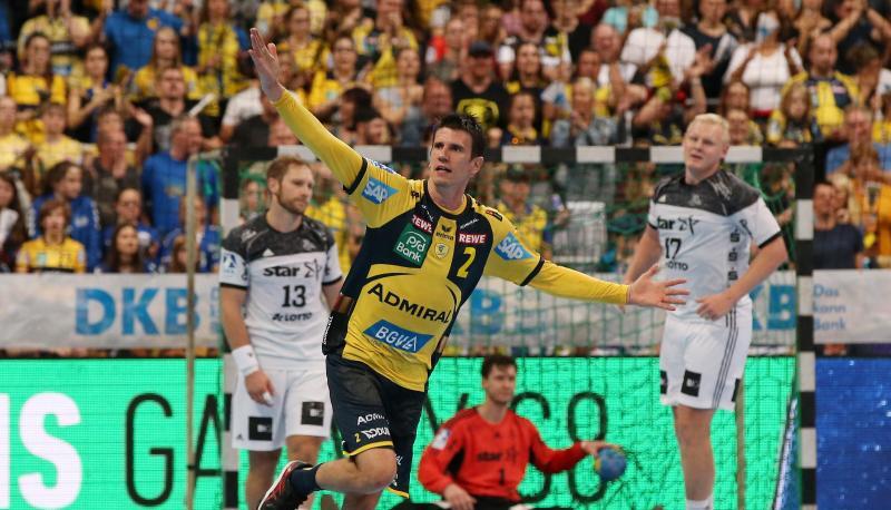 Andy Schmid erzielte sieben Treffer f&uuml;r die Rhein-Neckar L&ouml;wen. Foto: Michael Deines