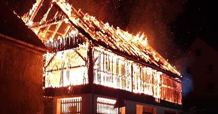 Scheunenbrand in Gundelsheim
