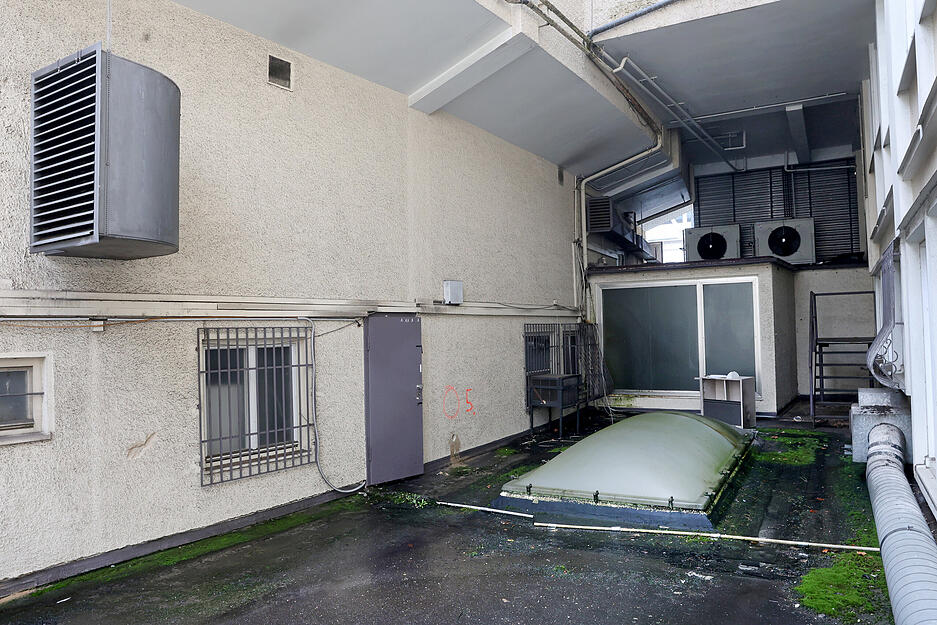 Haustechnik und L&uuml;ftungsanlagen im alten Kinocenter in Heilbronn.