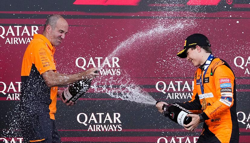 Für Oscar Piastri (r) war es der zweite Karriere-Sieg in der Formel 1. Für Oscar Piastri (r) war es der zweite Karriere-Sieg in der Formel 1.