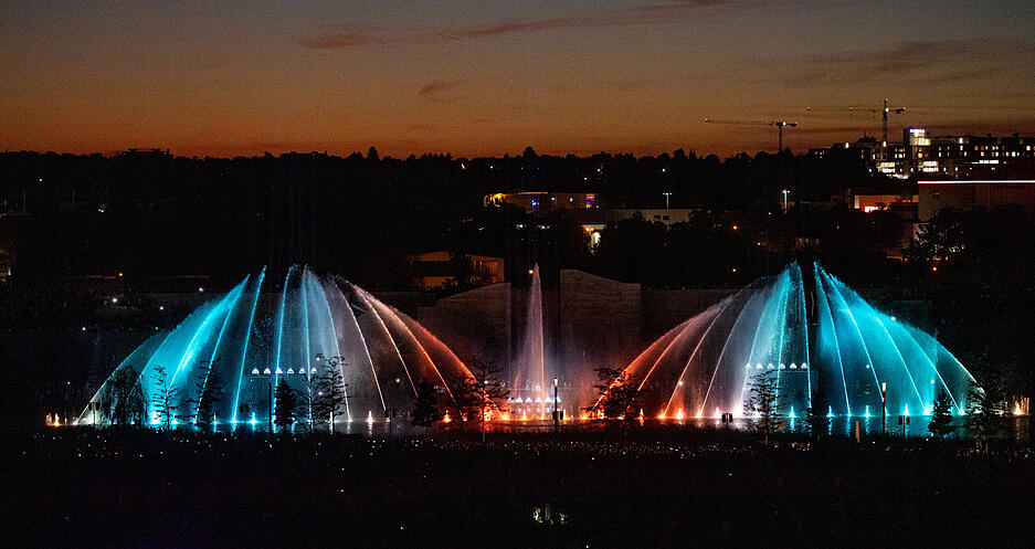 Buga: Alle Wassershows an einem Abend