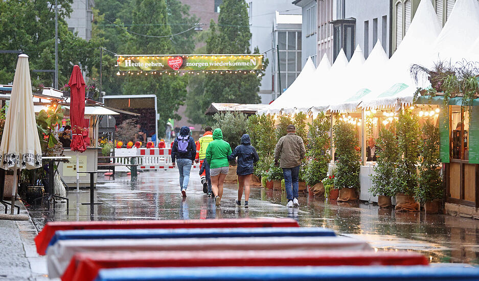 Viel Regen am Weindorf-Sonntag.