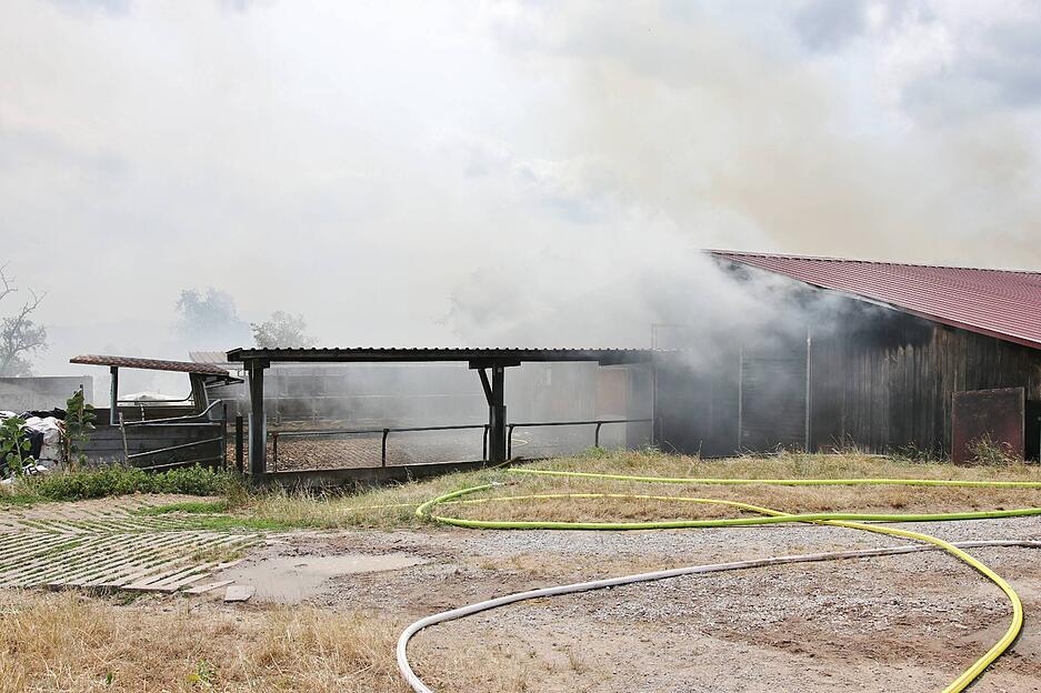 Scheunenbrand in Oberrot