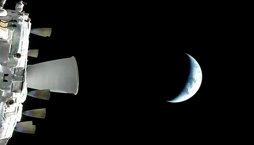 Vier Menschen sind mit &laquo;Orion&raquo; auf dem Weg in Richtung Mond.