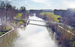 So &auml;hnlich sollen die beiden Neckar-Stege  ...