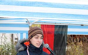 Sonnhild Sawallisch war Rednerin bei der Demo gegen die deutsche Asylpolitik am 21. November in Öhringen. Foto: Archiv/HZ Sonnhild Sawallisch war Rednerin bei der Demo gegen die deutsche Asylpolitik am 21. November in Öhringen. Foto: Archiv/HZ