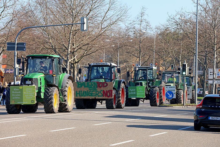 Fußmarsch und Fahrzeug-Korso: Demo gegen Ampel-Politik in Heilbronn