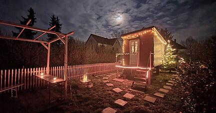 Klein aber fein: Das Tiny Haus im Wohngebiet Klingenhof ist eine echte Attraktion.
 Foto: Archiv