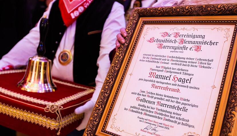 Die &laquo;Goldene Narrenschelle&raquo; wurde dieses Jahr an Manuel Hagel verliehen.