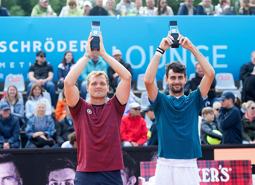 War im Match-Tiebreak &uuml;berragend: Vasil Kirkov (rechts), an der Seite von Bart Stevens.