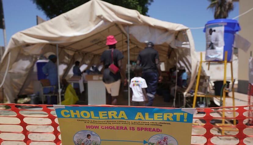 Ein Behandlungszentrum für Cholera-Patienten (Archivbild) Ein Behandlungszentrum für Cholera-Patienten (Archivbild)