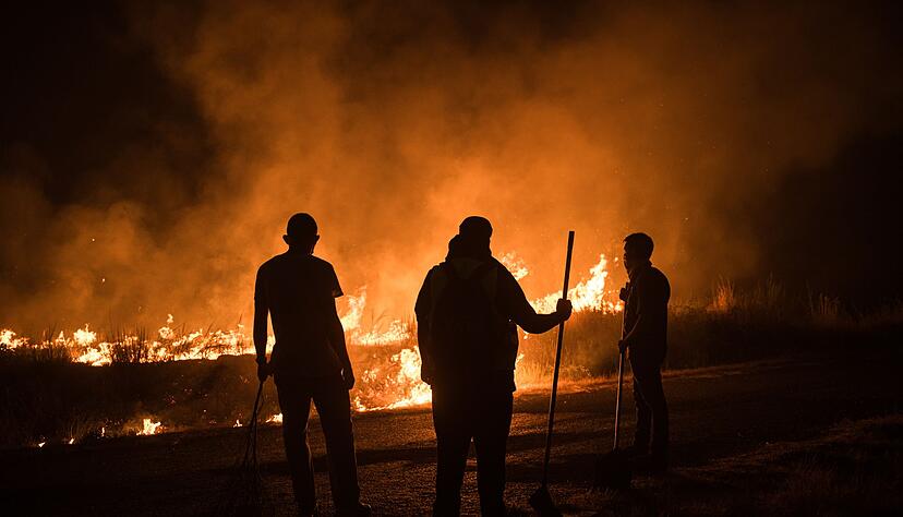 Ein Einsatzleiter sprach von einem wahren Feuer-«Tsunami». Ein Einsatzleiter sprach von einem wahren Feuer-«Tsunami».