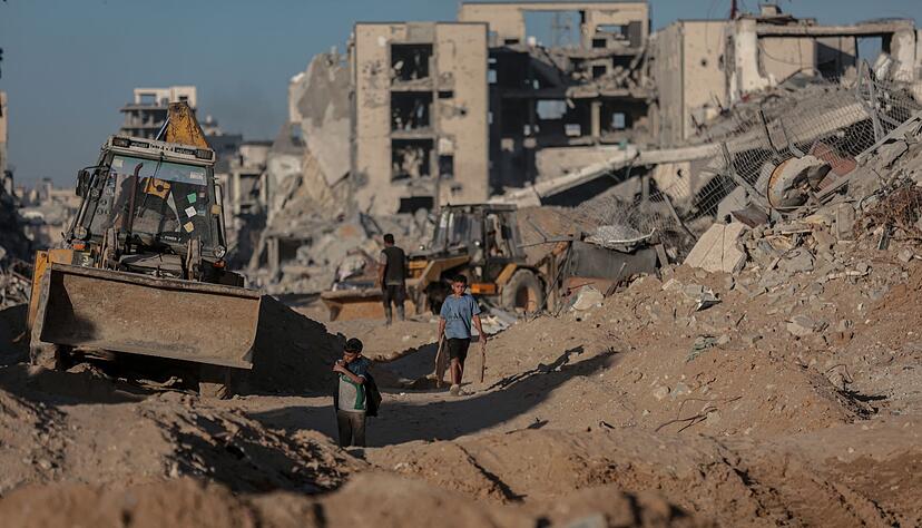 Zerstörte Gebäude südlich der Stadt Gaza. (Archivbild) Zerstörte Gebäude südlich der Stadt Gaza. (Archivbild)