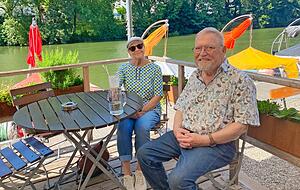 Ruth und Ernst Wild sind vor zwei Jahren nach Heilbronn gezogen. "Hier am Neckar kommt richtig Urlaubsfeeling auf", schwärmt das Ehepaar.
