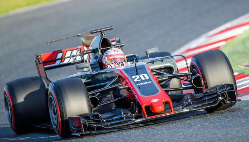 Der Rennwagen Typ VF-17 vom Haas F1 Team. Foto: Jens Büttner