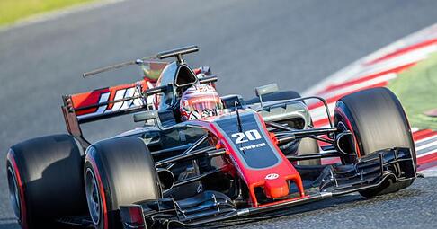 Der Rennwagen Typ VF-17 vom Haas F1 Team. Foto: Jens Büttner