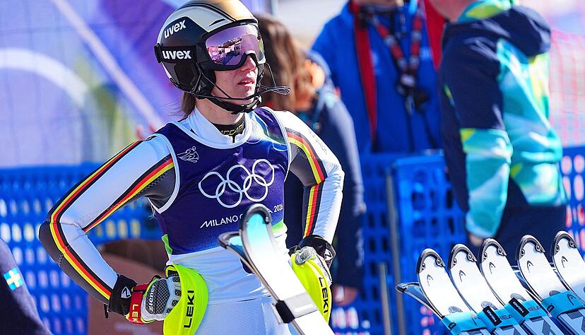 Lena D&uuml;rr muss nach ihrem Einf&auml;dler gleich am ersten Tor erst einmal begreifen, was da im zweiten Durchgang passiert ist.