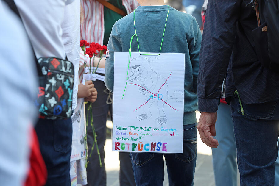 Auch junge Demo-Teilnehmer machten auf ihre Anliegen aufmerksam.