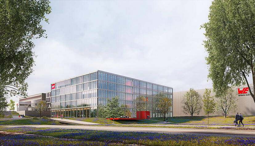 Das "Technologiezentrum" am Campus von Würth-Elektronik soll voraussichtlich 2025 gebaut werden und Platz für 350 Mitarbeitende bieten.