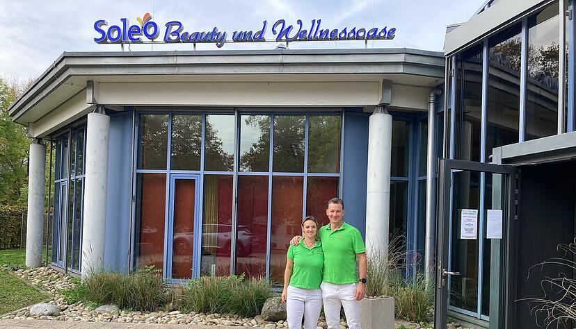 Sven Poksiva und seine Partnerin Rebecca K&uuml;hner haben erst k&uuml;rzlich den Wellness-Bereich im Soleo &uuml;bernommen.