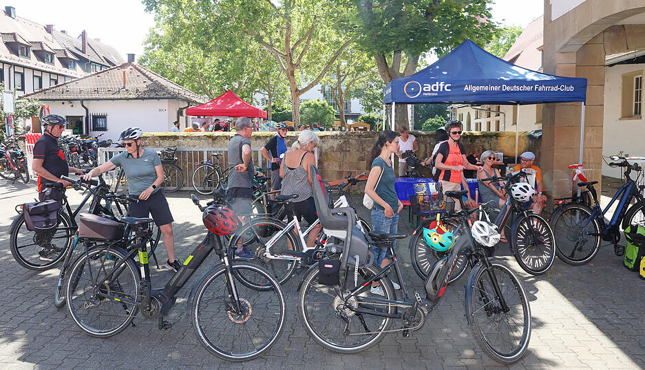 Die meisten Besucher reisten mit dem Fahrrad an.