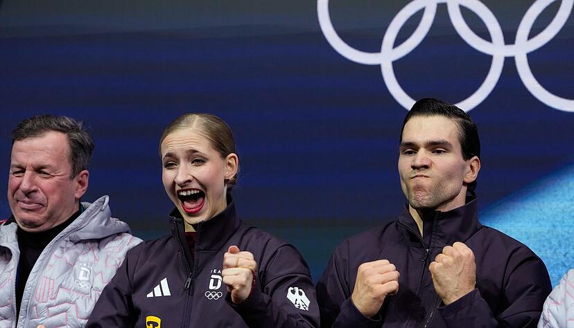 Minerva Hase (l) und Nikita Volodin (r) sind vor der Olympia-K&uuml;r in F&uuml;hrung.