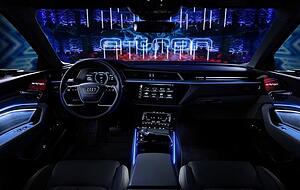 Blick in den Innenraum eines Audi E-Tron. Foto: Audi