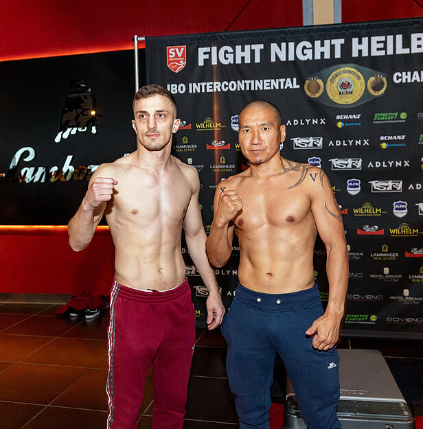 Kastriot Sopa (links) trifft in seinem vierten Profikampf gegen Bazargur Jugder aus der Mongolei an.