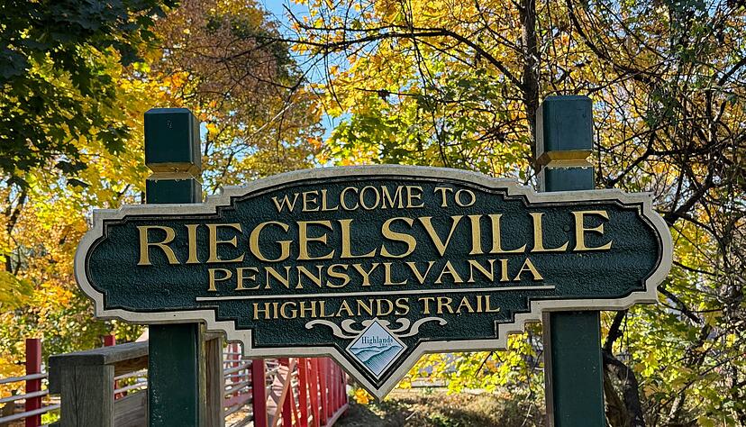 Der kleine US-Ort Riegelsville in Pennsylvania. Der kleine US-Ort Riegelsville in Pennsylvania.