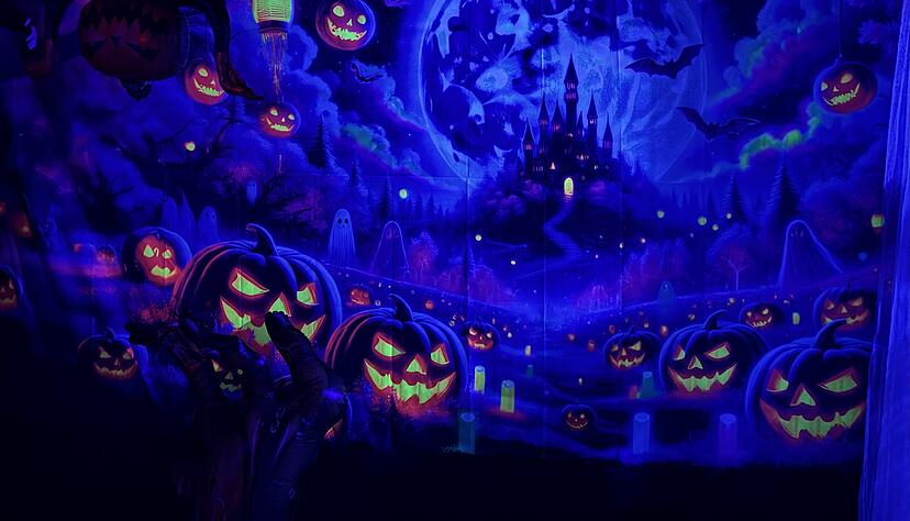 Besucher tauchen im Horrorhaus in Unterheinriet in eine Welt voller Schreckensszenen und düsterem Licht ein. Besucher tauchen im Horrorhaus in Unterheinriet in eine Welt voller Schreckensszenen und düsterem Licht ein.