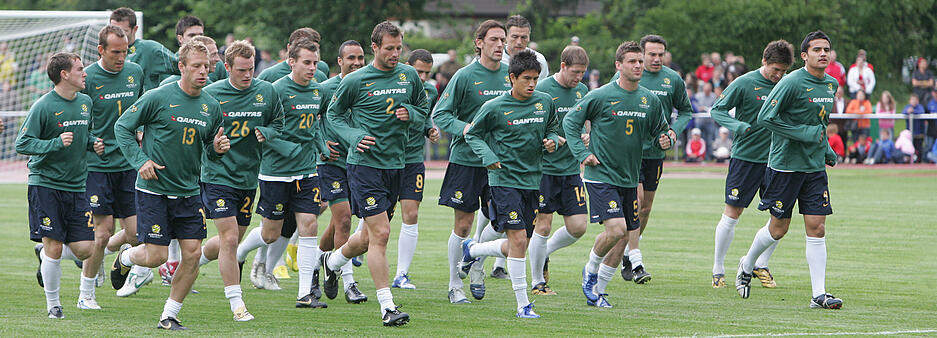 6. Juni 2006: Erstes öffentliches Training der Australier in Öhringen.