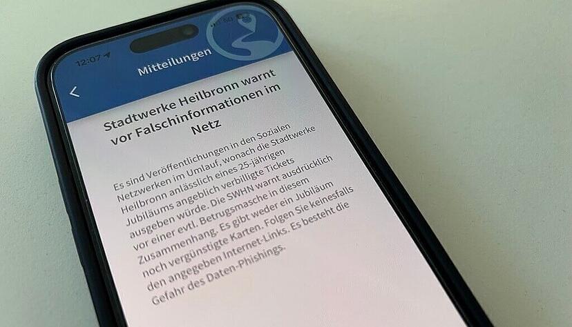 Die Stadtwerke Heilbronn haben ihre Kunden vor einer Betrugsmasche gewarnt.