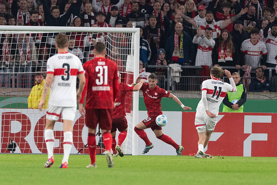 ... dann traf Nick Woltemade zur Führung für den VfB Stuttgart. ... dann traf Nick Woltemade zur Führung für den VfB Stuttgart.
