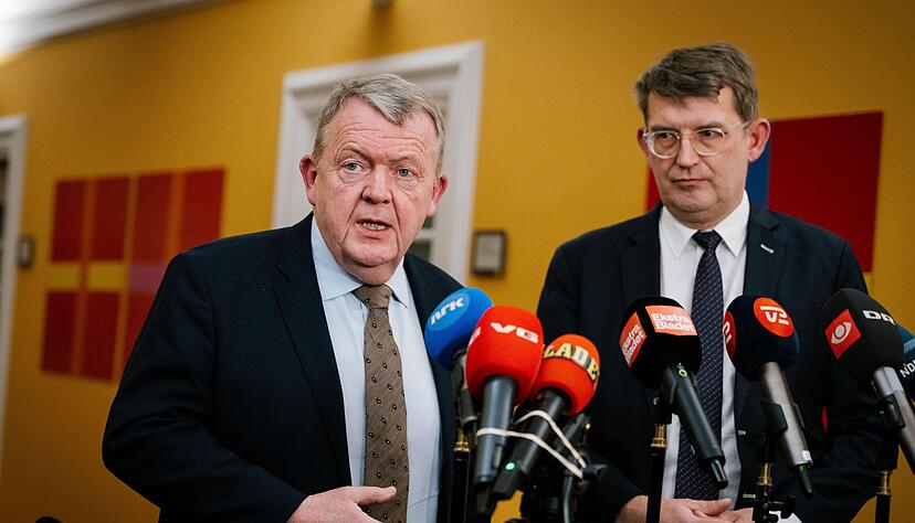 D&auml;nemarks Au&szlig;enminister Lars L&oslash;kke Rasmussen (links) will daf&uuml;r sorgen, dass Trumps Annexionsfantasien nicht Wirklichkeit werden.