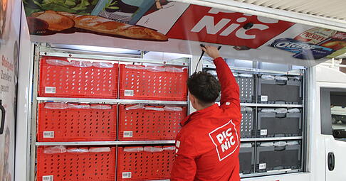 Einblicke in den Hub des Online-Supermarkts Picnic in der Lämlinstraße in Heilbronn-Böckingen. Einblicke in den Hub des Online-Supermarkts Picnic in der Lämlinstraße in Heilbronn-Böckingen.