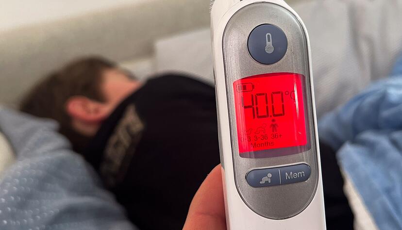 Eine Grippe beginnt meistens pl&ouml;tzlich mit Fieber oder einem deutlichen Krankheitsgef&uuml;hl. (Symbolbild)