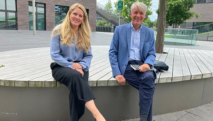Wollen die Institutionen auf dem Bildungscampus Heilbronn vernetzen und zugleich eine Plattform für mittelständische Unternehmen aufbauen: Hans-Peter Mengele, Geschäftsführer des GLA European Leadership Center, und Tina Lieber, die dort den Bereich Innovation and Research Leadership führt.