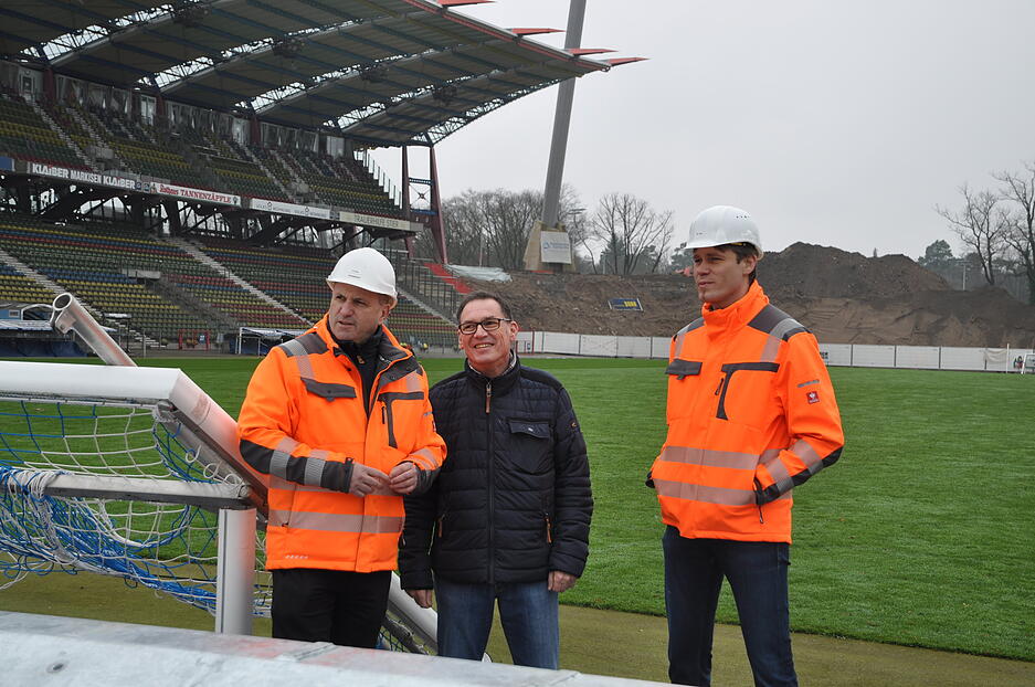 Haben beim Umbau die Fäden in der Hand (von links): Frank Nenninger, Werner Merkel und Martin Suric.