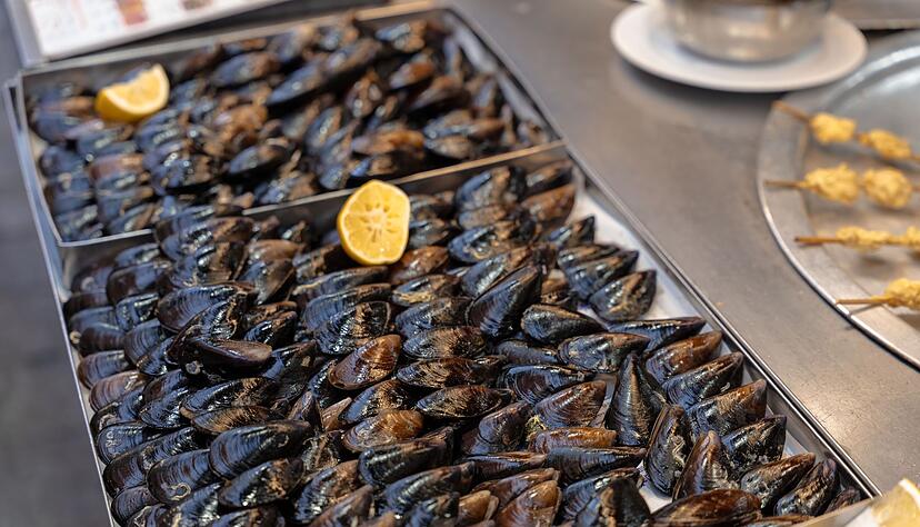 Muscheln sind in der Türkei oft mit Reis gefüllt.