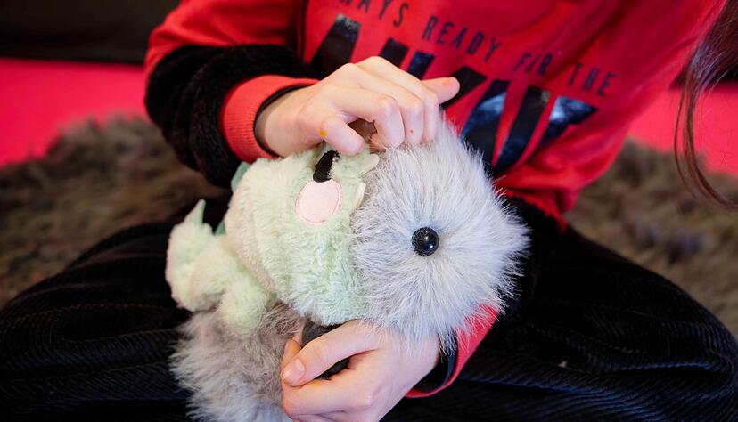 Im «Elektronischen Streichelzoo» im ZKM Karlsruhe können Interessierte Roboter-Meerschweinchen streicheln. Im «Elektronischen Streichelzoo» im ZKM Karlsruhe können Interessierte Roboter-Meerschweinchen streicheln.